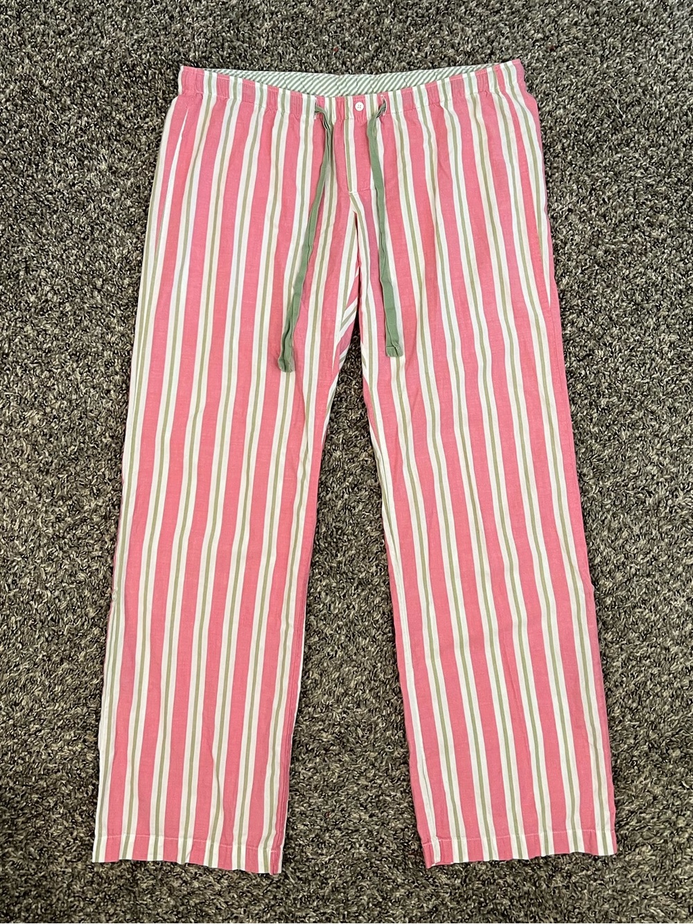Y2K Old Navy low rise pink striped cotton pajama pants girly sleep loungewear